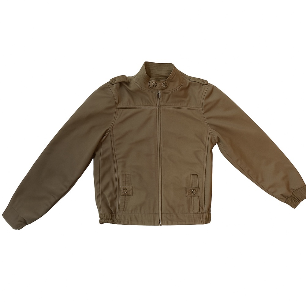 Volcom Men’s Utility Bomber Jacket Brown L – Lightweight Streetwear Zip Up
